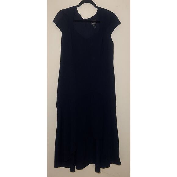ADRIANNA PAPELL Womens Cap Sleeve Sweetheart Neckline Midi Party Hi-Lo Dress 14 - Picture 6 of 10